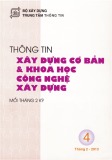 Thông tin Xây dựng cơ bản và khoa học công nghệ xây dựng – Số 4/2013