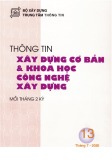 Thông tin Xây dựng cơ bản và khoa học công nghệ xây dựng – Số 13/2020