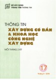 Thông tin Xây dựng cơ bản và khoa học công nghệ xây dựng – Số 17/2019