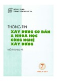 Thông tin Xây dựng cơ bản và khoa học công nghệ xây dựng – Số 7/2013