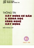 Thông tin Xây dựng cơ bản và khoa học công nghệ xây dựng – Số 7/2020