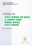 Thông tin Xây dựng cơ bản và khoa học công nghệ xây dựng – Số 8/2019