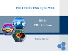 Bài giảng Phát triển ứng dụng Web: Bài 1 - Nguyễn Hữu Thể