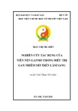 Luận văn Thạc sĩ Y học: Nghiên cứu tác dụng viên nén GANMO trong điều trị gan nhiễm mỡ trên lâm sàng