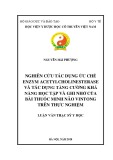 Luận văn Thạc sĩ Y học: Nghiên cứu tác dụng ức chế enzym acetylcholinesterase và tác dụng tăng cường khả năng học tập và ghi nhớ của bài thuốc Minh Não Vintong trên thực nghiệm