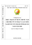 Luận văn Thạc sĩ Y học: Thực trạng sử dụng thuốc nam cho phụ nữ có thai và sau sinh tại huyện Núi Thành, tỉnh Quảng Nam năm 2020