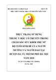 Luận văn Thạc sĩ Y khoa: Thực trạng sử dụng thuốc y học cổ truyền trong chăm sóc sức khỏe phụ nữ độ tuổi sinh đẻ của người Mường và người Dao tại huyện Ba Vì, thành phố Hà Nội năm 2020