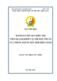 Luận văn Thạc sĩ Y học: Đánh giá kết quả điều trị viêm quanh khớp vai thể đơn thuần của Thuốc đắp HV kết hợp điện châm