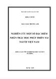 Khóa luận tốt nghiệp ngành Y đa khoa: Nghiên cứu một số đặc điểm nhân trắc học phát triển tai người Việt Nam