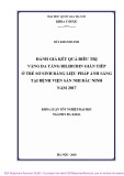 Khóa luận tốt nghiệp ngành Y đa khoa: Đánh giá kết quả điều trị vàng da tăng bilirubin gián tiếp ở trẻ sơ sinh bằng liệu pháp ánh sáng tại Bệnh viện Sản Nhi Bắc Ninh năm 2017