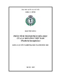Khóa luận tốt nghiệp ngành Dược học: Phân tích thành phần hóa học của lá mơ lông Việt Nam (Paederia lanuginosa)