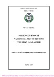 Khóa luận tốt nghiệp ngành Dược học: Nghiên cứu bào chế và đánh giá một số đặc tính tiểu phân nano aspirin