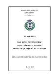 Khóa luận tốt nghiệp ngành Dược học: Xây dựng phương pháp định lượng aflatoxin trong dược liệu bằng LC-MS/MS