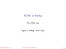 Bài giảng Toán rời rạc: Đồ thị có hướng - Trần Vĩnh Đức