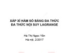 Bài giảng Phương pháp tính: Chương 8 - Hà Thị Ngọc Yến