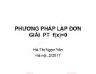 Bài giảng Phương pháp tính: Chương 5 - Hà Thị Ngọc Yến