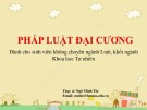 Bài giảng Pháp luật đại cương: Bài 5 - ThS. Ngô Minh Tín