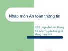 Bài giảng Nhập môn An toàn thông tin: Chương 3 - PGS. Nguyễn Linh Giang