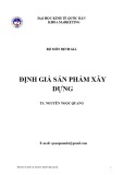 Giáo trình Định giá sản phẩm xây dựng - TS. Nguyễn Ngọc Quang