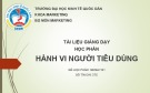 Bài giảng Hành vi người tiêu dùng - PGS.TS.  Vũ Huy Thông