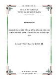 Luận văn Thạc sĩ Kinh tế: Phân tích các yếu tố tác động đến chi tiêu cho chăm sóc sức khỏe của người cao tuổi ở Việt Nam