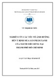 Luận văn Thạc sĩ Kinh tế: Nghiên cứu các yếu tố ảnh hưởng đến ý định mua sản phẩm xanh của người tiêu dùng tại thành phố Hồ Chí Minh