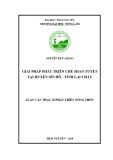 Luận văn Thạc sĩ Phát triển nông thôn: Giải pháp phát triển chè Shan tuyết tại huyện Sìn Hồ, tỉnh Lai Châu