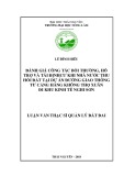 Luận văn Thạc sĩ Quản lý đất đai: Đánh giá công tác bồi thường, hỗ trợ và tái định cư khi Nhà nước thu hồi đất tại dự án Đường giao thông từ Cảng hàng không Thọ Xuân đi Khu kinh tế Nghi Sơn