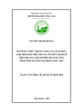 Luận văn Thạc sĩ Quản lý đất đai: Đánh giá thực trạng giao đất, cho thuê đất đối với các tổ chức kinh tế trên địa bàn thành phố Thái Nguyên, tỉnh Thái Nguyên giai đoạn 2013 - 2017