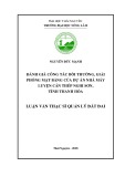 Luận văn Thạc sĩ Quản lý đất đai: Đánh giá công tác bồi thường giải phóng mặt bằng của dự án Nhà máy luyện cán thép Nghi Sơn, tỉnh Thanh Hóa