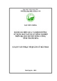 Luận văn Thạc sĩ Quản lý đất đai: Đánh giá hiệu quả và định hướng sử dụng đất sản xuất Nông nghiệp trên địa bàn huyện Nông Cống, tỉnh Thanh Hóa