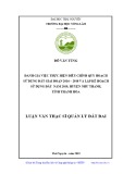 Luận văn Thạc sĩ Quản lý đất đai: Đánh giá việc thực hiện điều chỉnh quy hoạch sử dụng đất giai đoạn 2016 – 2018 và lập kế hoạch sử dụng đất năm 2019, huyện Như Thanh, tỉnh Thanh Hóa