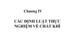 Bài giảng Vật lý đại cương 1 - Chương 4: Các định luật thực nghiệm về chất khí