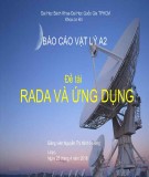 Báo cáo bài tập lớn Vật lý A2: Rada và ứng dụng