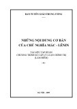 Bài giảng Những nội dung cơ bản của chủ nghĩa Mác-Lênin