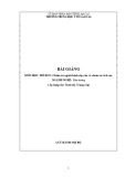 Bài giảng Chăm sóc người bệnh cấp cứu và chăm sóc tích cực (Ngành: Điều dưỡng) - Trường Trung học Y tế Lào Cai