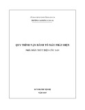 Giáo trình Quy trình vận hành tổ máy phát điện nhà máy thủy điện cốc san - Trường CĐ Cộng đồng Lào Cai