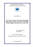 Luận văn Thạc sĩ Kinh tế: Kế toán áp dụng cho doanh nghiệp phục hồi sau phá sản ở Mỹ và bài học kinh nghiệm cho kế toán Việt Nam