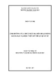 Luận văn Thạc sĩ: Ảnh hưởng của chuẩn đầu ra đến hoạt động giảng dạy tại Học viện Kỹ Thuật Quân Sự