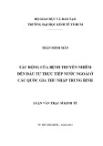 Luận văn Thạc sĩ Kinh tế: Tác động của bệnh truyền nhiễm đến đầu tư trực tiếp nước ngoài ở các quốc gia thu nhập trung bình