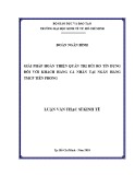 Luận văn Thạc sĩ Kinh tế: Giải pháp hoàn thiện quản trị rủi ro tín dụng đối với khách hàng cá nhân tại ngân hàng TMCP Tiên Phong
