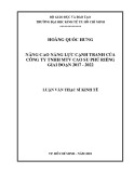 Luận văn Thạc sĩ Kinh tế: Nâng cao năng lực cạnh tranh của Công ty TNHH MTV Cao su Phú Riềng giai đoạn 2017-2022