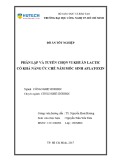 Đồ án tốt nghiệp: Phân lập và tuyển chọn vi khuẩn lactic có khả năng ức chế nấm mốc sinh Aflatoxin