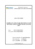 Đồ án tốt nghiệp: Nghiên cứu công nghệ thủy phân và lên men đồng thời lục bình thành cồn sinh học