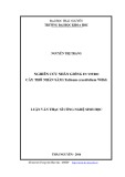 Luận văn Thạc sĩ Công nghệ sinh học: Nghiên cứu nhân giống in vitro cây Thổ nhân sâm (Talinum crassifolium Willd)