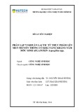 Đồ án tốt nghiệp: Phân lập vi khuẩn lactic từ thực phẩm lên men truyền thống có khả năng kháng nấm mốc sinh Aflatoxin Aspergillus spp.