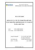 Đồ án tốt nghiệp: Khảo sát các yếu tố ảnh hưởng đến khả năng sinh tổng hợp protease của vi khuẩn Bacillus subtilis Natto