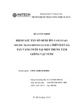 Đồ án tốt nghiệp: Khảo sát tần số gen PIT-1 (Pituitary specific transcription factor 1) trên đàn gà Tàu vàng nuôi tại một Trung tâm giống vật nuôi