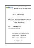 Đồ án tốt nghiệp: Phân lập và tuyển chọn Lactobacillus sp. từ thực vật ủ chua có tiềm năng sản xuất probiotic