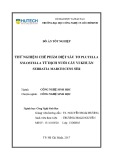 Đồ án tốt nghiệp: Thử nghiệm chế phẩm diệt sâu tơ Plutella xylostella từ dịch nuôi cấy vi khuẩn Serratia marcescens SH4